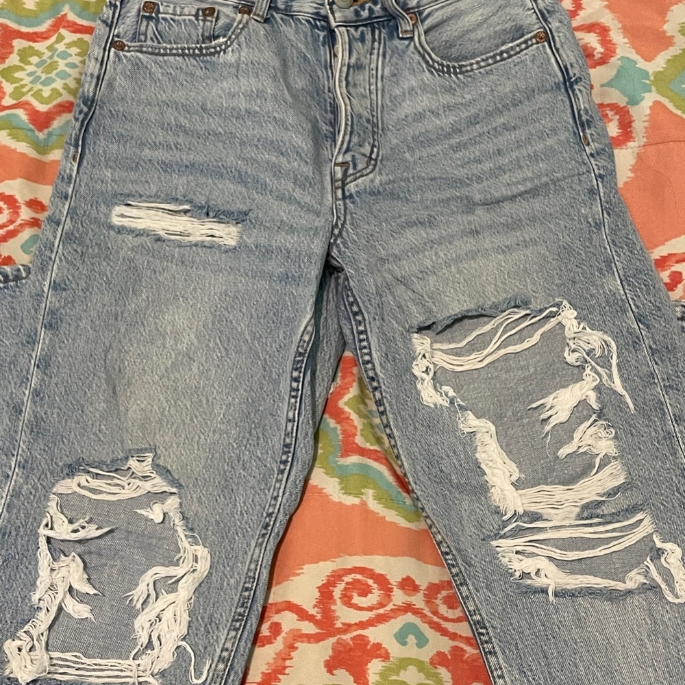 Aeropostale Distressed Light Blue Jeans